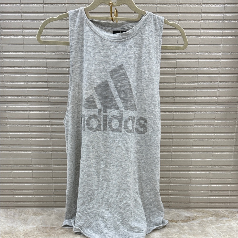 Adidas Women's Heather Gray Muscle Tee
